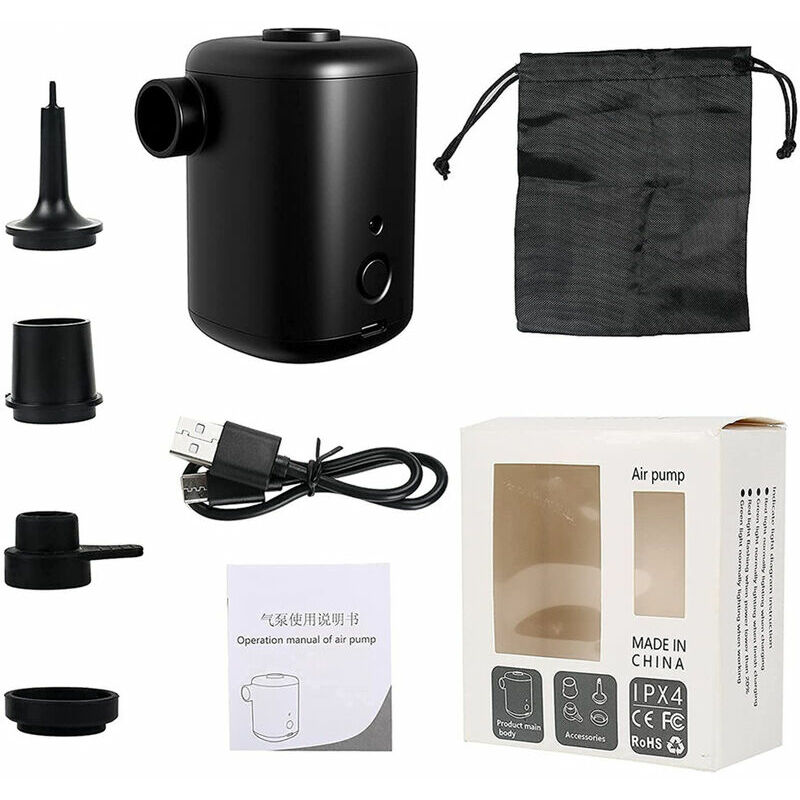 Pompa di gonfiaggio elettrica 3000mAh, pompa per