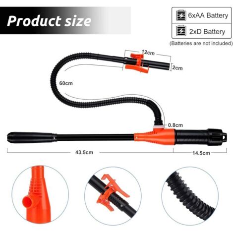 Pompa di trasferimento liquidi Faankiton, pompa dell'acqua elettrica a batteria, pompa di benzina portatile, pompa a sifone elettrica a batteria, pompa per taniche, pompa per benzina, pompa di trasfer