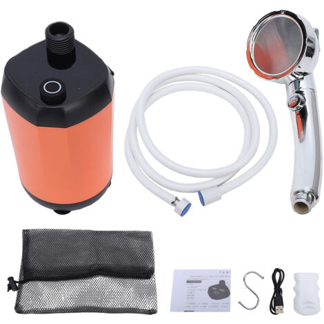 Pompa doccia portatile, altezza 6,5 m – Display della temperatura – 3 velocità, batteria da 6000 mAh – Ideale per campeggio, escursionismo, lavaggio di cani/auto