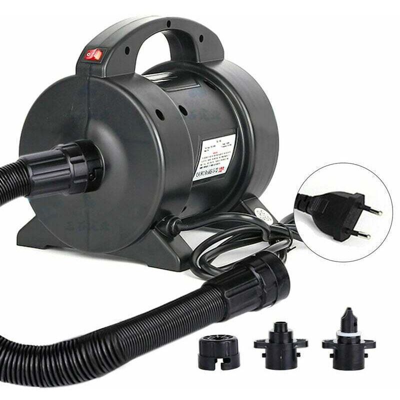 Image of Pompa elettrica portatile per materasso ad aria da 1600 w - Pompa di gonfiaggio rapida con 2 ugelli per materasso ad aria, materasso gonfiabile,