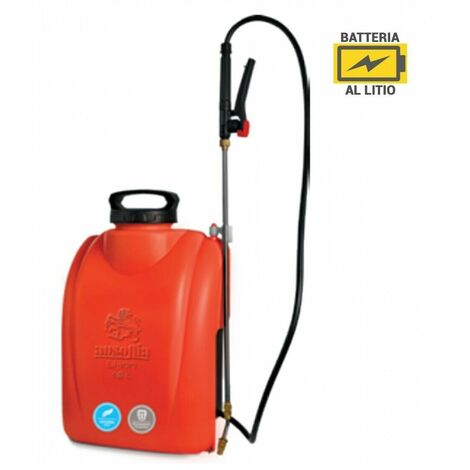 TECNOSPRAY POMPA IRRORATRICE BATTERIA A ZAINO. MOD.: LE 12 - ASTA  TELESCOPICA ALL.; BATTERIA LITIO 12V - 2,6 AH; AUTONOMIA 2