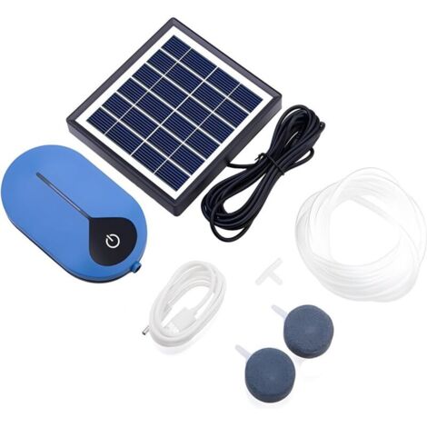 Pompa ossigenatrice solare per acquario da 1,5 W con 3 modalità di ossigenazione per laghetti per pesci, acquari, giardinaggio e circolazione dell'acqua MY09