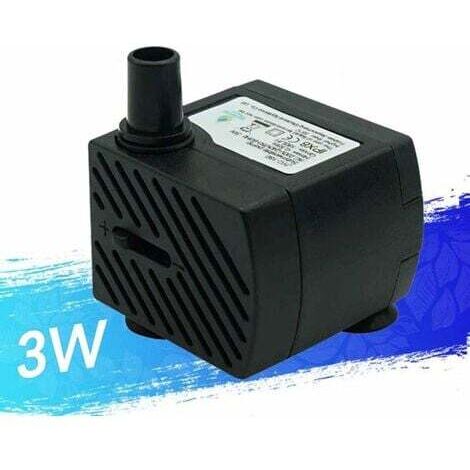 Pompa per acqua ultra silenziosa 48 GPH [180 L/H] 3 W, piccolo acquario, laghetto per pesci, tartarughe, animali acquatici, scultura, giardino, barca in movimento, laghetto, fontana, pompa per acquari