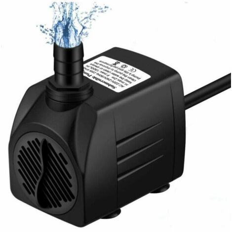 Pompa per acquario GABRIELLE 1500L/H, mini pompa per laghetto, resistente alla combustione a secco (36 ore), piccola pompa sommergibile per acquario, laghetto, fontana, giardino, silenziosa, cavo da 1