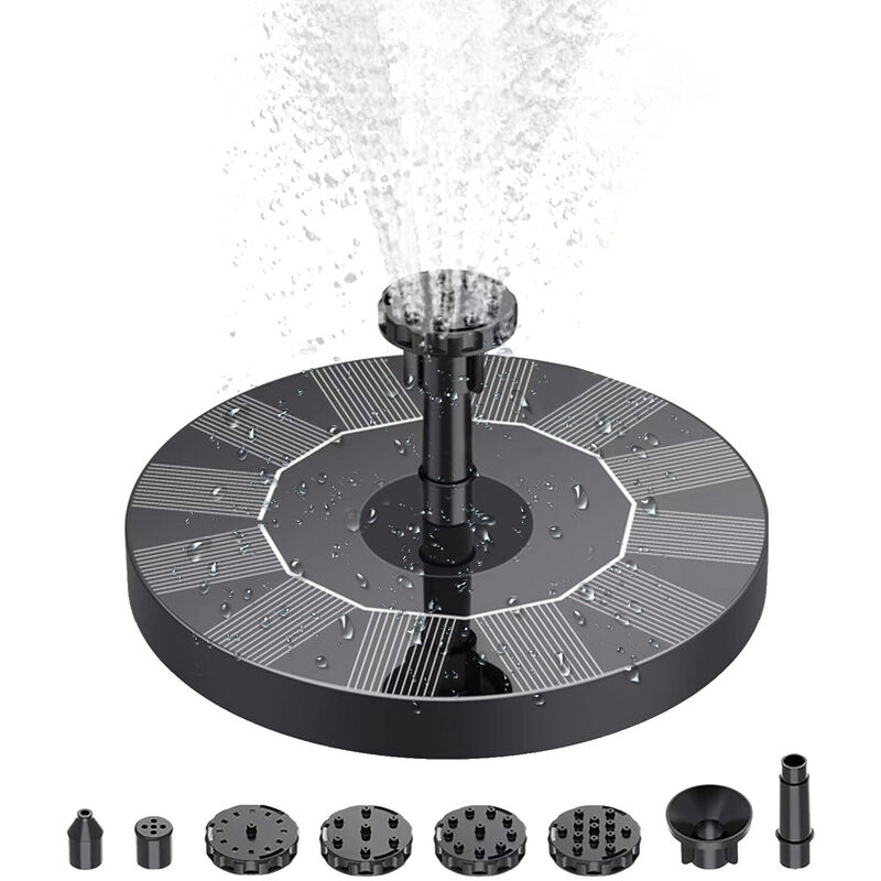 Set Ugelli Fontana Giardino - 8 Pezzi Nero, Altezza Regolabile, Per Laghetti - Foto 12