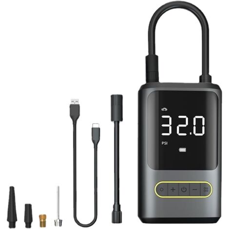 Pompa per gonfiaggio pneumatici portatile con 150 PSI e manometro digitale, batteria da 4000 mAh, senza fili, per auto, pneumatici per moto, materassini ad aria, salvagente, pompa