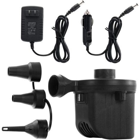 Pompa per letto gonfiabile, pompa ad aria elettrica (100 GPM) per materassi ad aria, piscine gonfiabili, salvagenti. CA 110-240 V/CC 12 V