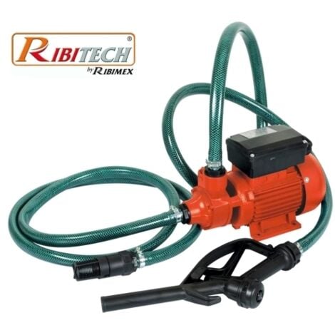 Pompa per travaso Gasolio e acque chiare/bianche/clear water 370W con kit erogazione Ribitech - PRKG115