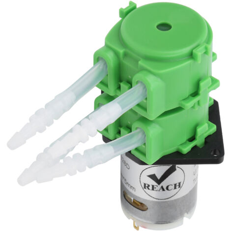 Pompa peristaltica a doppia testa da 12 V - per dosaggio di liquidi, acquario e circolazione.