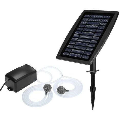 Pompa solare per acqua, aeratore per ossigeno, fontana, aeratore solare per laghetto, pompa solare per ossigeno per acquario, aeratore per ossigeno per laghetto, tubo per bolle d'aria in pietra