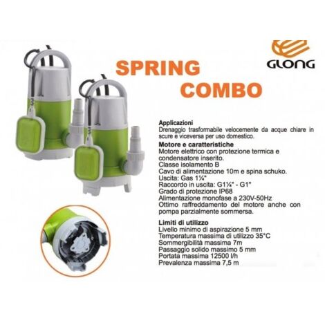 Pompa Sommersa Acque Scure 750W 21m3/h