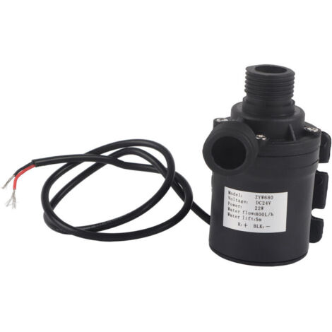Pompa sommergibile per acqua da 800 l/h, 22 W, G 1/2'', DC 24 V, per fontane, acquari, stagni, piscine