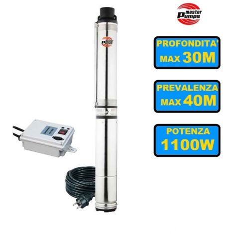 Pompa sommersa/ad immersione/pompa di profondità acque chiare/bianche/clear water 1100W Elem Master Pump - MPDEEP1100-45M