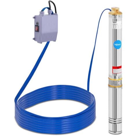HILLVERT Pompa Sommersa Per Pozzo Elettropompa Acqua Per Pozzi Profondi 4,6 m³/h 85 m