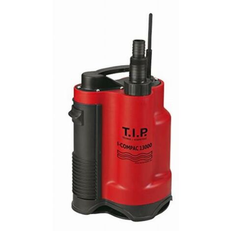 Pompa sommersa T.I.P. 30191 per drenaggio acque reflue I-Compac 13000, portata fino a 13 l/h, 18 x 13 x 30 cm