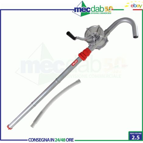 POMPA TRAVASO LIQUIDO ROTATIVA FUSTI MANUALE A MANOVELLA VALEX