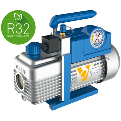 POMPA VUOTO SINGOLO STADIO CON ELETTROVALVOLA E VACUOMETRO MODELLO V-I120R32  LT51 - PORTATA LT/M 51 - DIM.290X124X233 MM  - GER