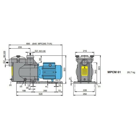 Pompa autoaspirante Powerline piscine da 0.5 CV