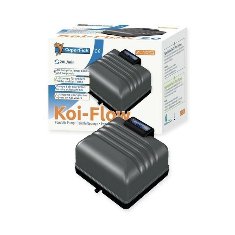 Pompe à Air 1200 l/h Pour Bassins De Jardin Et Étangs de 2000 l environ