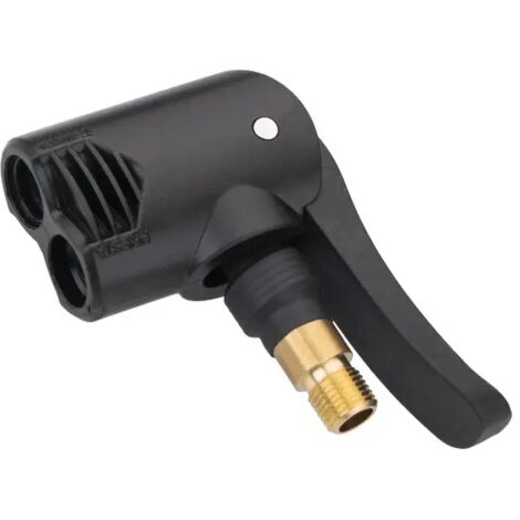 Pompe à air 2 en 1 pour pneus de voiture et camion : mandrin, valve, compresseur d'air, clip de serrage, connecteur et embout de dégonflage.-AquaForge