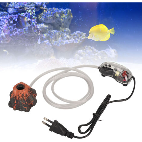 Pompe à Air Aquarium Volcan Décoratif avec Tubage 1M - Création de Bulles pour Paysage Aquatique - Compatible 220V - AUTRES