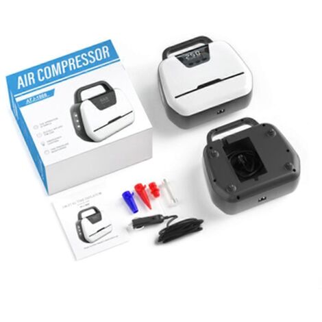 Pompe à air compresseur AC/DC pour pneus voiture, gonfleur double usage avec affichage LED pression, compresseur portable pour véhicule.