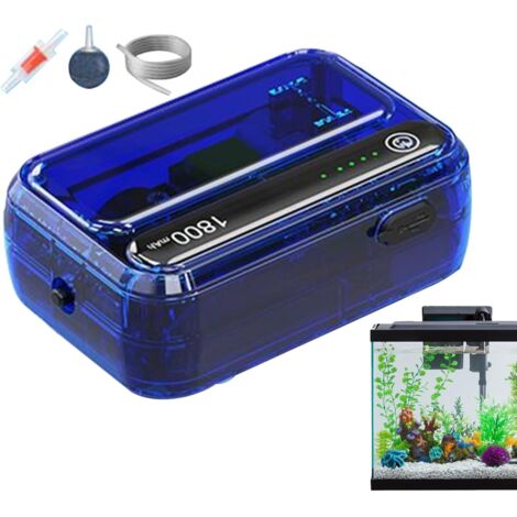 Pompe à air d'aquarium - aérateur d'oxygène rechargeable par USB - portable
