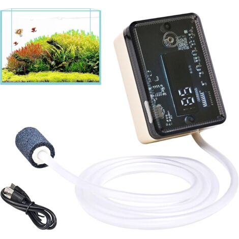 Pompe à Air d'Aquarium Batterie Rechargeable Et Transparent