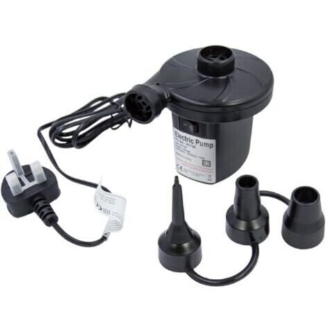 Pompe à air électrique 130W / Gonflage et dégonflage automatique pour matelas gonflables, pataugeoires et jouets / 3 buses incluses / Portabilité optimale