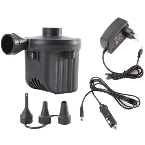 Pompe à air électrique 2 en 1 , portable , pour maison et voiture , gonflage et dégonflage rapides , 3 buses , pour camping , AC 240 V/DC 12 V