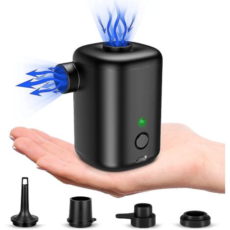 Pompe à air électrique 3000 mAh, pompe à coussin d'air rechargeable, portable, avec 4 embouts d'air