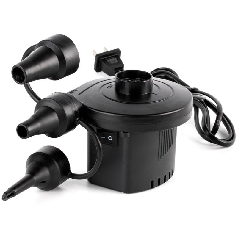 Pompe à air électrique, 70W Pompe de gonflage et de dégonflage Portable avec 3 Buses pour Matelas pneumatique, Anneau de Natation, Équipement