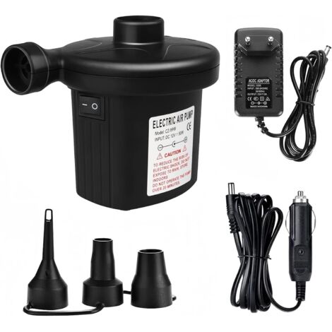 Pompe à Air Électrique AC 220V Gonfleur/De Pompe À Air Portable Rapide avec 3 Buses pour Matelas, Camping Coussin, lit à Eau, Bateau, Anneau de Natation