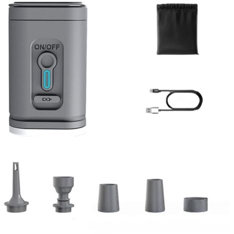 Pompe à air électrique EINNENFFER, accessoires inclus, fonction gonflage et dégonflage, ABS, multifonctionnelle, portable, rechargeable par USB, pour matelas gonflables, jouets de piscine, flotteurs,