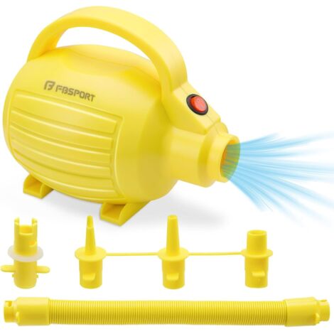 Pompe à Air Électrique Gonfleur Dégonfleur 600W, Pompe de Gonflage et de Dégonflage Portable AC220-240V avec 4 Buses, pour Tapis de Gymnastique, Matelas Pneumatiques, Piscine