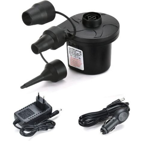 Pompe à Air Électrique Gonfleur Dégonfleur, Pompe Electrique avec 3 Buses Gonfleur Matelas Gonflable pour Matelas Pneumatique, Matelas Gonflables, Pataugeoire,Anneau de Natation (Maison/Voiture)