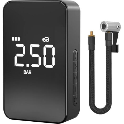 Pompe à air électrique sans fil pour pneus, compresseur d'air numérique pour voiture avec écran LCD