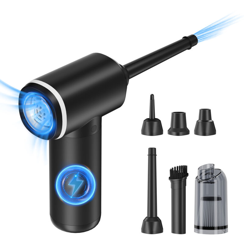 Lifcausal - Pompe à air portable Mini pompe à air électrique sans fil Aspirateur à main Moteur sans balais 7 kPa Batterie haute puissance intégrée de