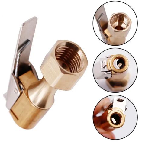 Pompe à air portable pour pneus de voiture, embout de gonflage, adaptateur de valve en laiton 8 mm-AquaForge