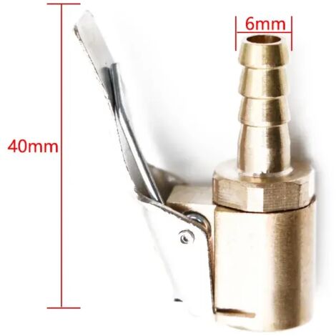 Pompe à air portable pour pneus de voiture, embout de gonflage, adaptateur de valve en laiton 8 mm-AquaForge
