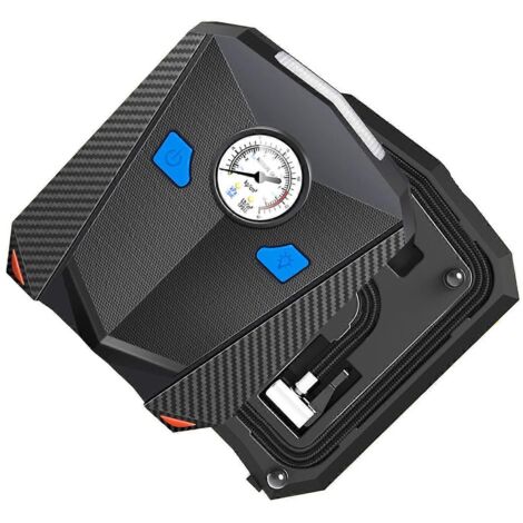 Pompe à air portative pour pneus de voiture, compresseur gonfleur avec lampe LED pour SUV, camionnettes, motos et camions.