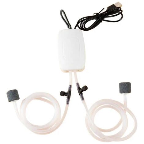 Pompe à air pour aquarium, aérateur USB, accessoires pour aquarium (blanc)