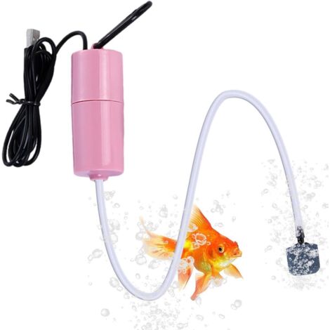 Pompe à air pour aquarium ING - Pompe à oxygène pour aquarium - Mini pompe à air USB pour aquarium - Oxygénateur 1 W à économie d'énergie - Pompe à air portable pour aquarium