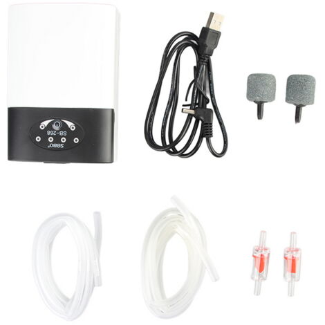 Pompe à Air pour Aquarium Portable Rechargeable USB avec Accessoires Idéale pour la Pêche et l'Aquariophilie en Extérieur-AUTRES