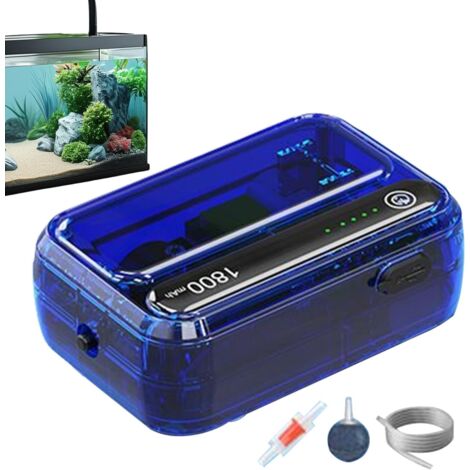 Pompe À Air pour Aquarium,Aérateur Rechargeable par USB pour