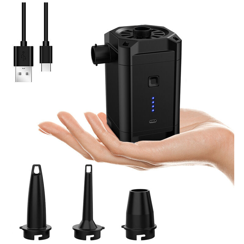 Pompe à air pour gonflables, pompe à matelas de voyage, gonfleur électrique compact, souffleur d'air portable rapide, léger, rechargeable par USB,