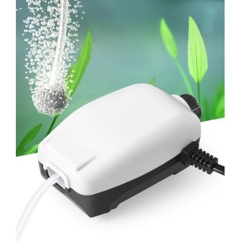 Pompe à air silencieuse nano 2W/2,5W pour aquarium, pompe à oxygène réglable, aérateur silencieux pour aquariums de 1 à 250 L