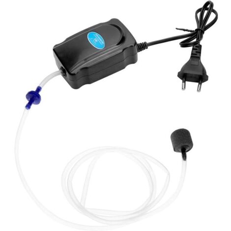 Pompe à air silencieuse pour aquarium - Kit complet - 2 L/min - 3 W - Silencieuse - Capacité : 5 à 300 L