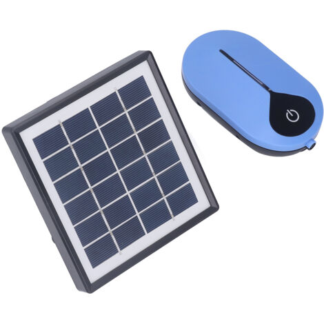 Pompe à air solaire 3 vitesses silencieuse pour bassin et aquarium, 6V 1.5W, grand débit