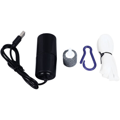 Pompe à air USB portable mini pour aquarium, pompe à oxygène multifonctionnelle, économe en énergie et silencieuse